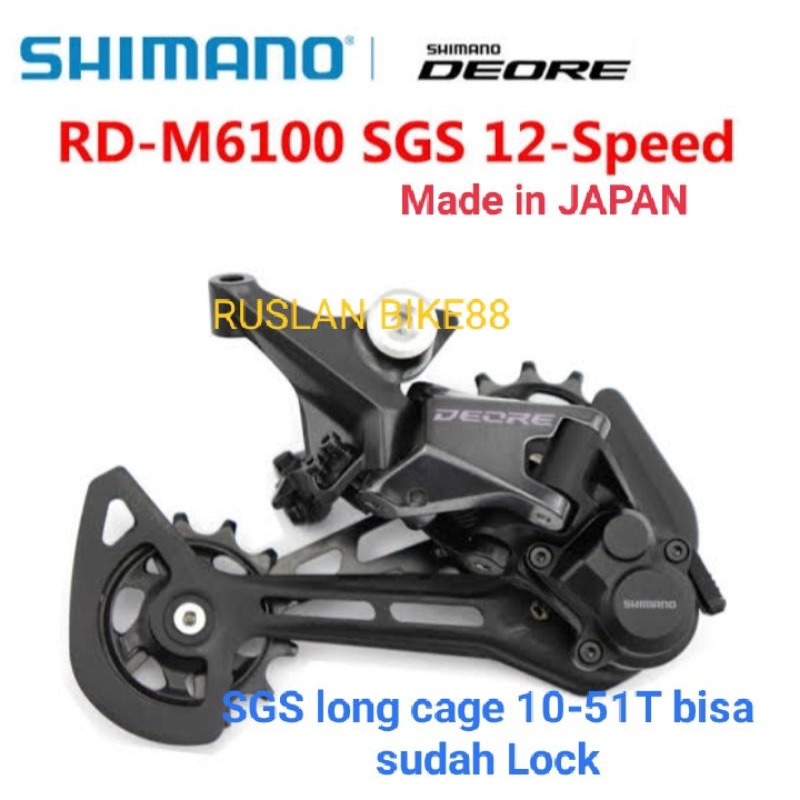 RD deore 12s M6100 Japan.  RD-M6100 SGS SHIMANO DEORE 12 sped Japan sesuai foto