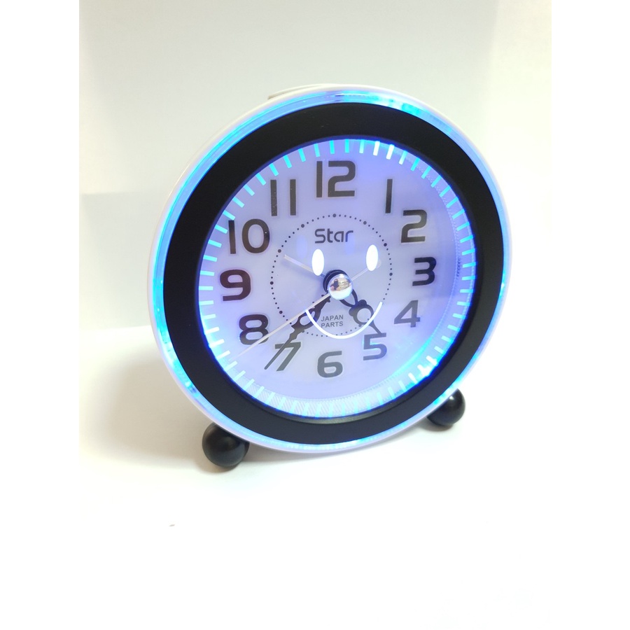 Jam Meja Alarm Clock Sweep Star S21 S-21 with Blue Light Taiwan