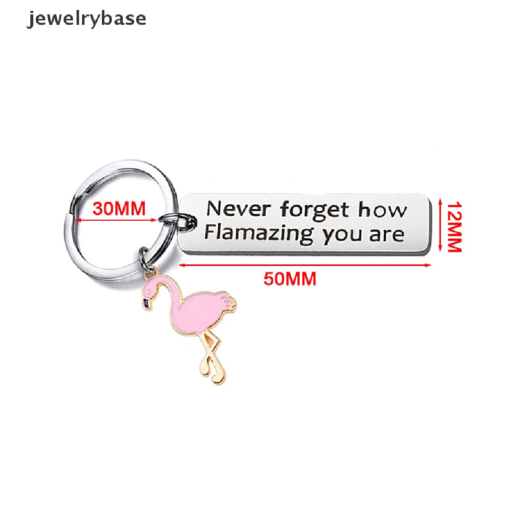 Gantungan Kunci Desain Flamingo Never Forget How Flamazing You are Bulat