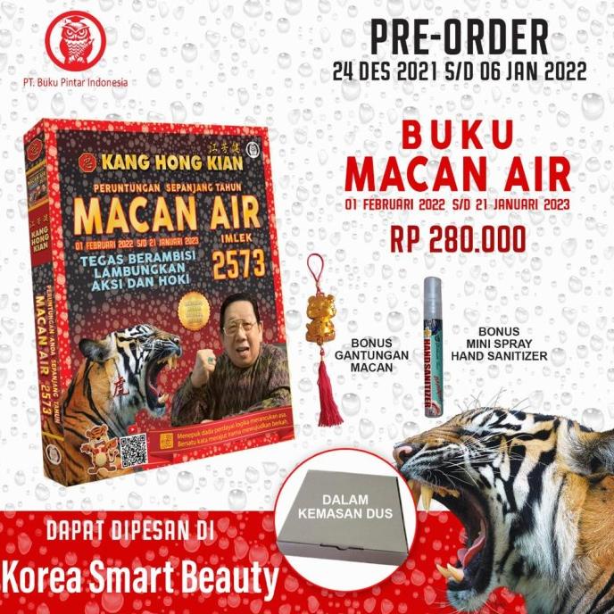 

Buku dan Kalender Peruntungan Macan Air (Imlek 2573) - Kang Hong Kian