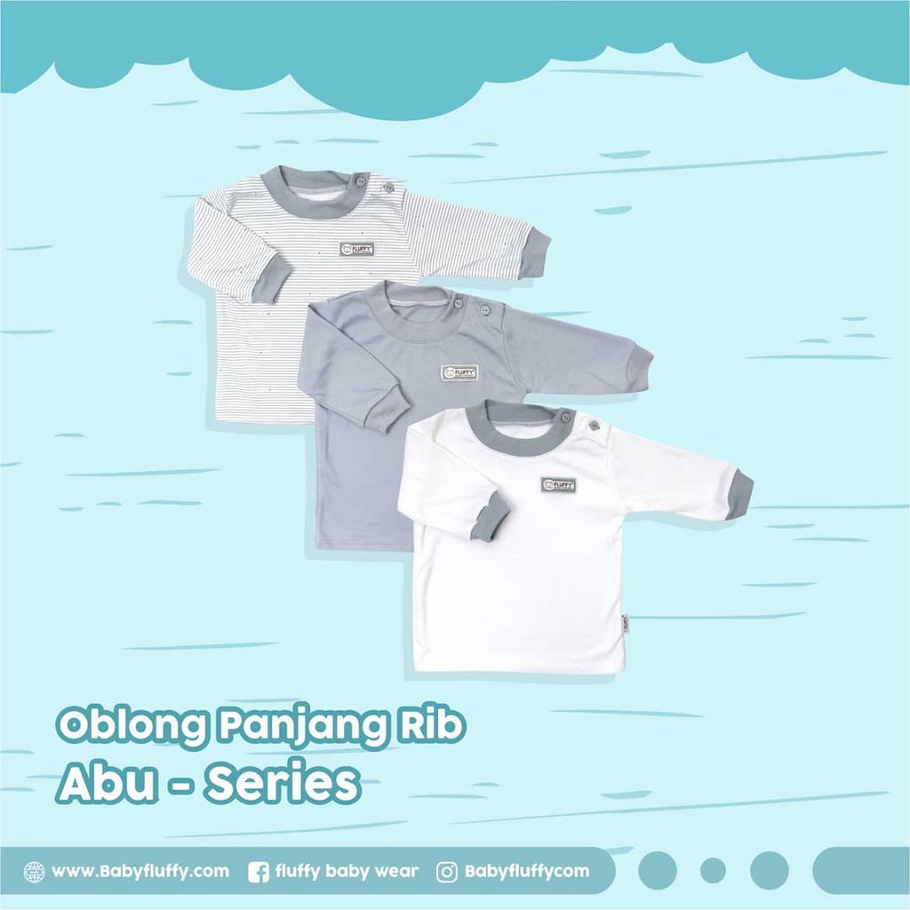 FLUFFY SETELAN BAJU BAYI ABU / SETELAN / FLUFFY