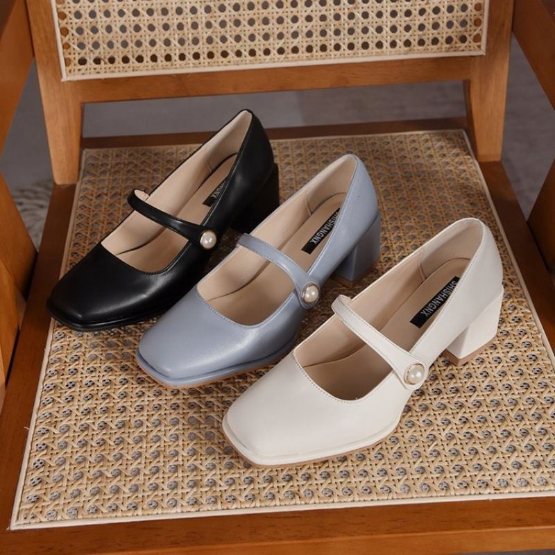 FD MULES HEELS 5cm》Heels Casual Import》SEPATU HEELS DOCMART KOREAN STYLE