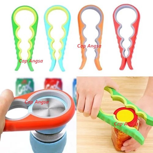 CANNED BOTTLE JAR OPENER 8in1 PEMBUKA TUTUP BOTOL KALENG STOPLES TOPLES MAKANAN SELAI SAMBEL BUMBU