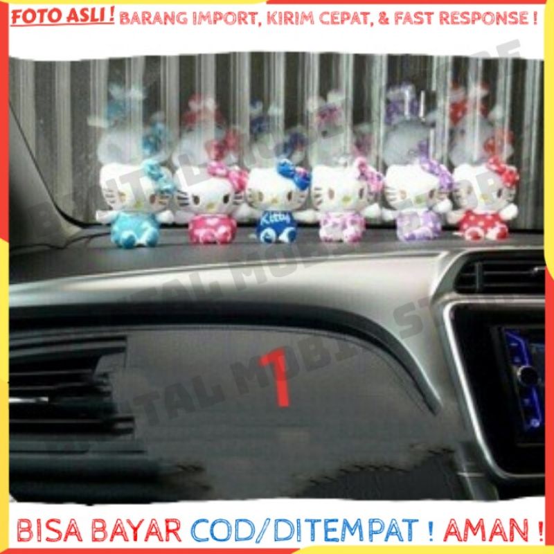 SET Boneka KUCING Hello Kitty Dashboard Mobil MERAH PINK BIRU UNGU