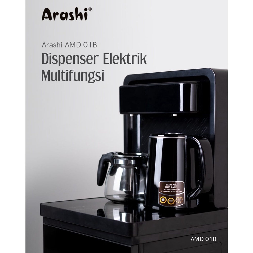 Arashi Dispenser Multifungsi Galon Bawah Hot &amp; COOL AMD 02BC