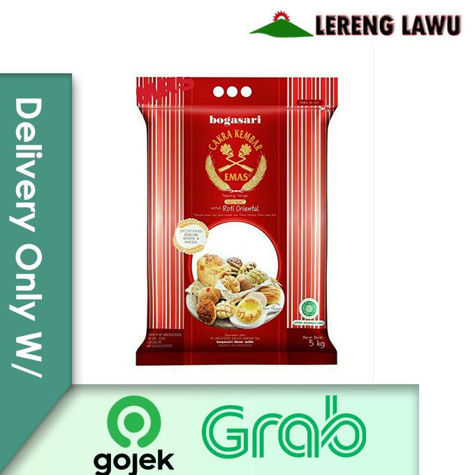 

Tepung Terigu Cakra Kembar Emas Oriental 5Kg (Pcs) Delivery Gojek/Grab Sale