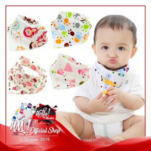 Ecer Handuk Liur SLABBER BIB Celemek Kain Motif Lucu Murah Import