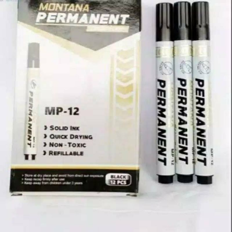 

spidol permanent marker MONTANA MP-12 . harga yang terterai satu pcs / biji