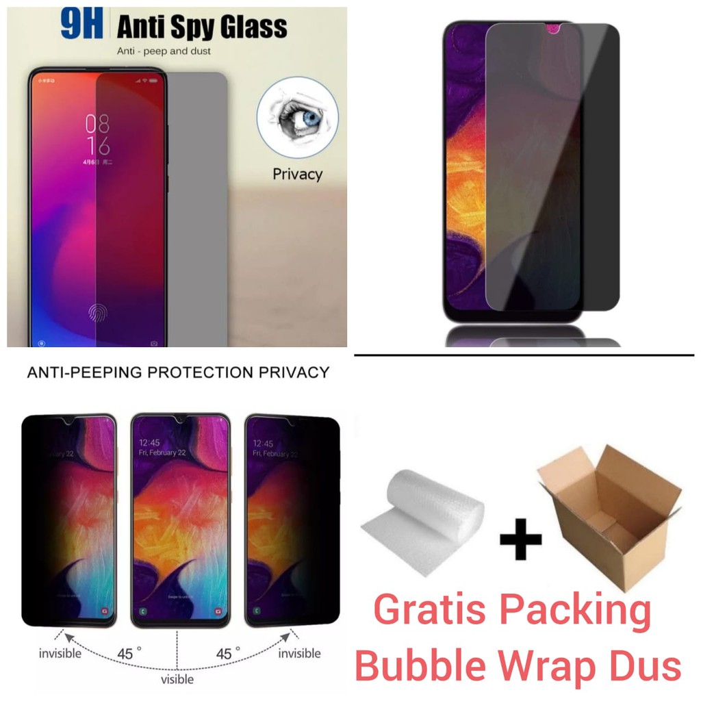 Oppo A7 / A57 / A83 Tempered Glass Anti Spy For Privacy