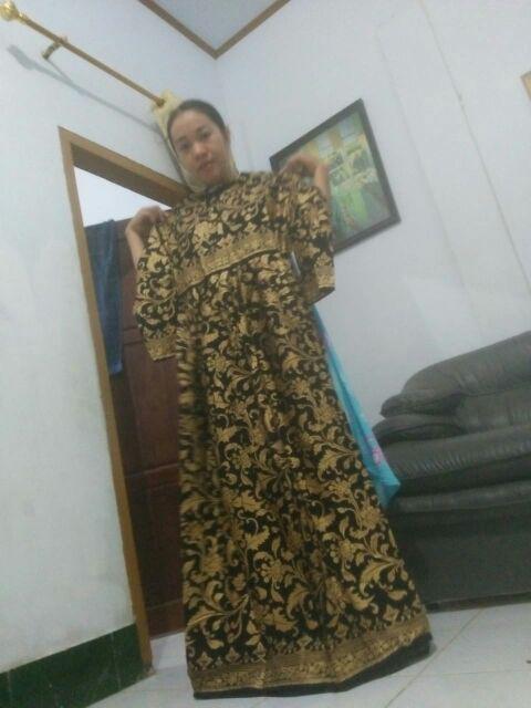 Gamis Batik Solo 3negri, Parang Cape Gamis Batik Baju Pesta Ethnic Elegant Moderen Modis Tren