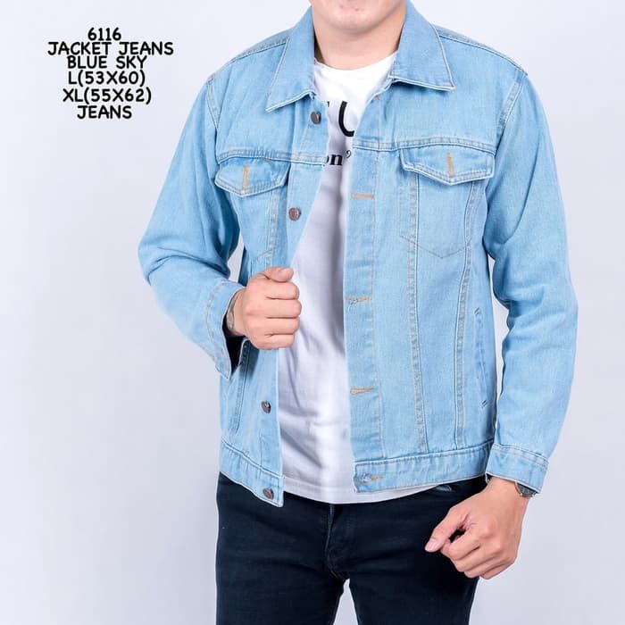 Jaket Jeans Levis Pria Cowok Premium Biru Dongker Garmen M L XL XXL XXXL 3XL XXXXL 4XL