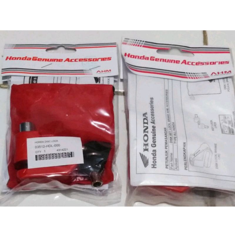 Kunci Gembok Cakram Motor HONDA DISC LOCK  AHM HONDA termurah/kunci cakram/antimaling