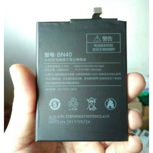 BATRE BATERAI BATTERY XIAOMI REDMI 4 PRIME / PRO BN 40 ORIGINAL BATERAI BN 40