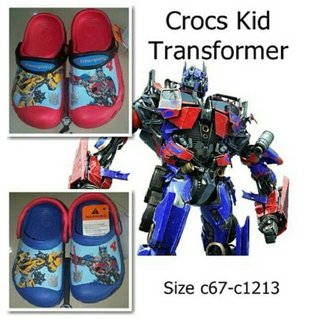 Sandal crocs anak kid murah karakter transformer sandal murah