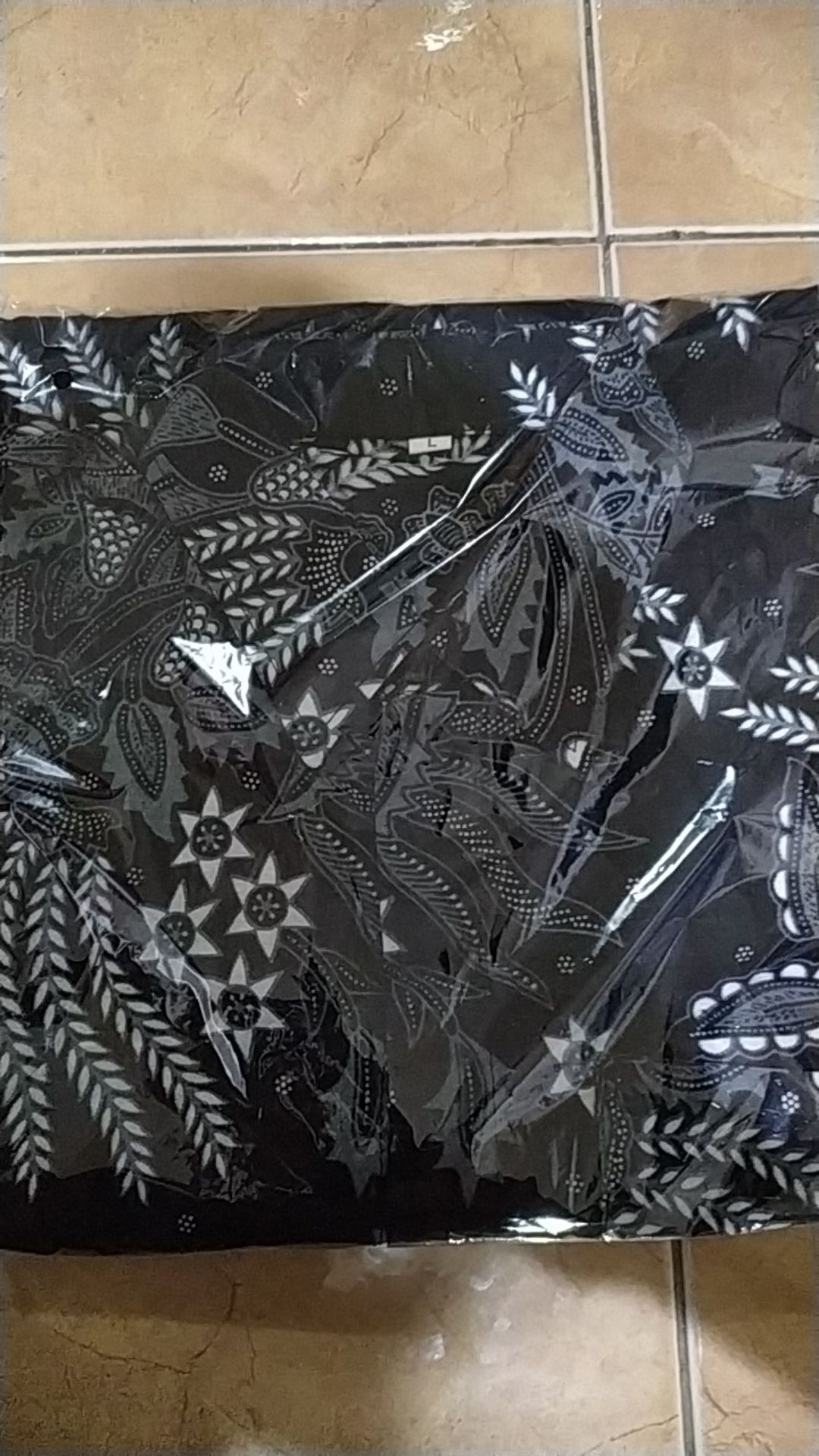 Kemeja Batik Pria Lengan Panjang Size M L Xl Xxl  Bswart Batik Hrb026 Kenongo Hem Panjang Padi