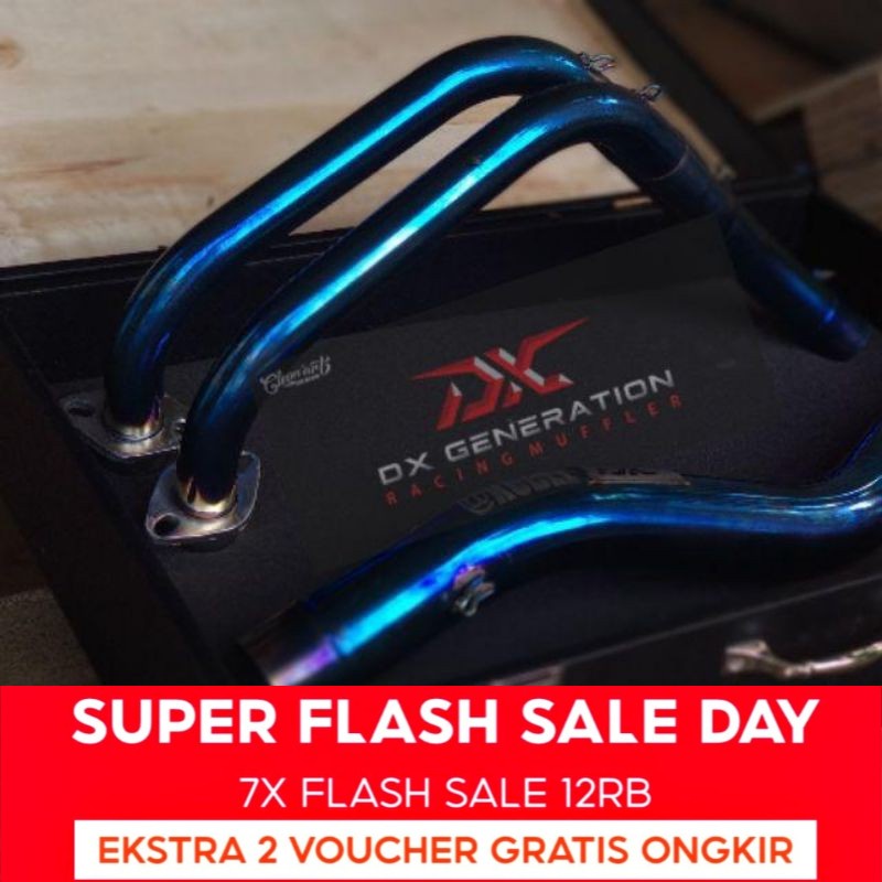 Header/Leheran Stainless Blue (ORIGINAL DX Generation) - Ninja 250 Karbu/FI, R25, MT25, CBR 250R/RR