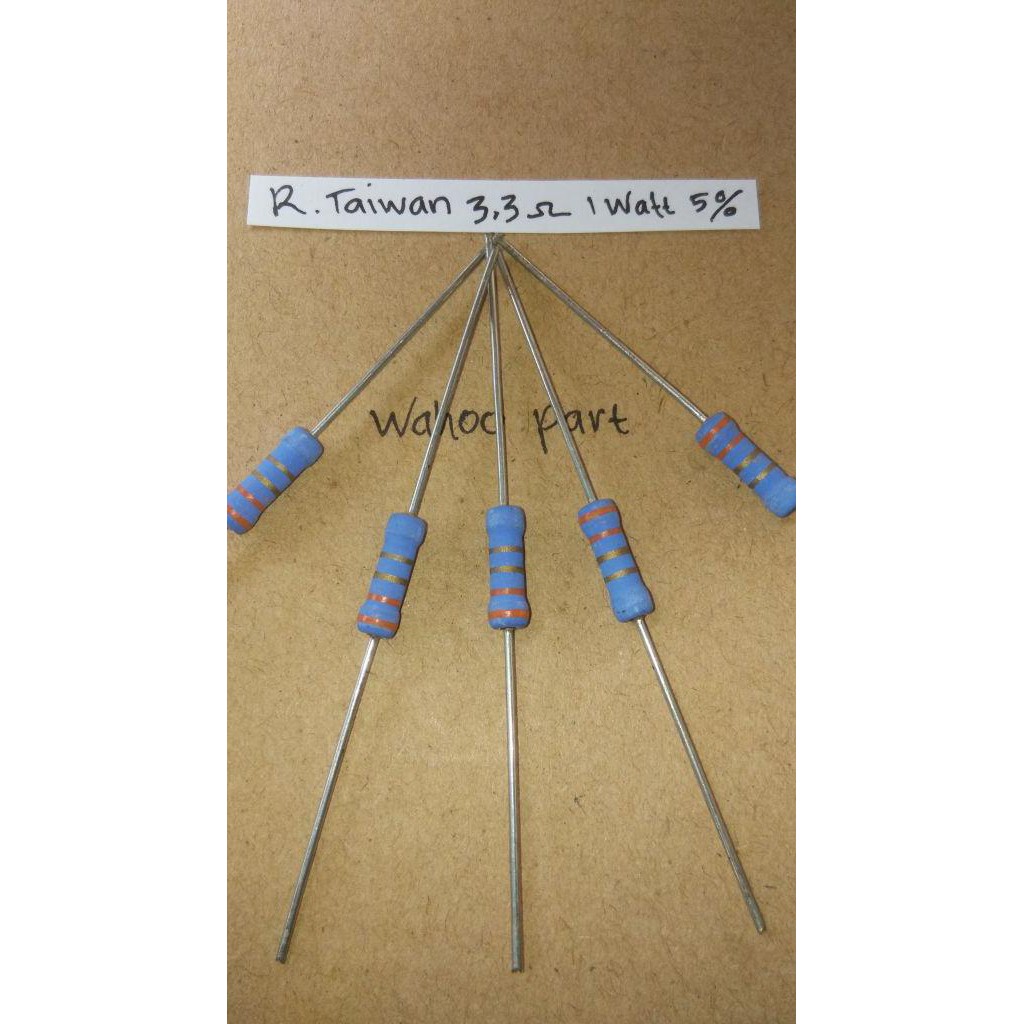 Resistor 3,3 Ohm 1 Watt 5% Taiwan Wahooo Segera Beli