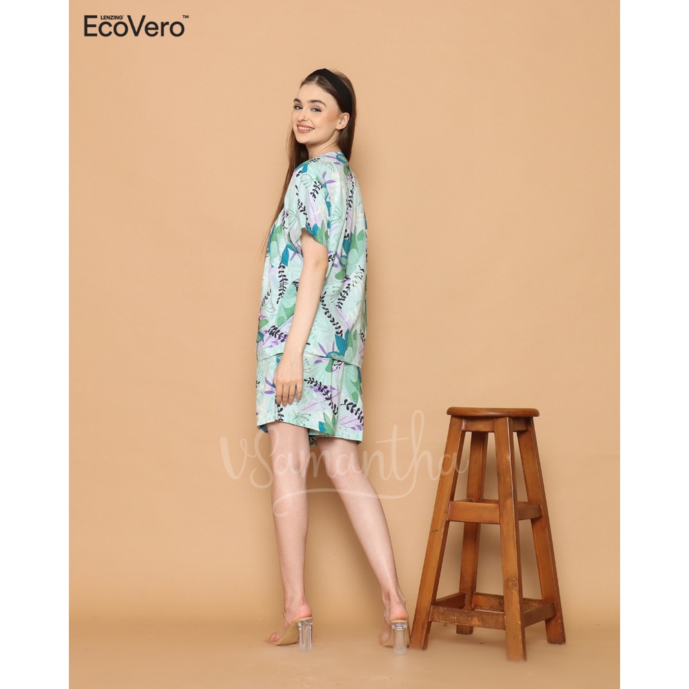 vSamantha - Pajamas Piyama One Set Ecovero Keiko Green Tea