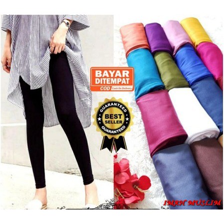 Celana Legging Lejing Leging Panjang Wanita Spandek Murah Licin Murah