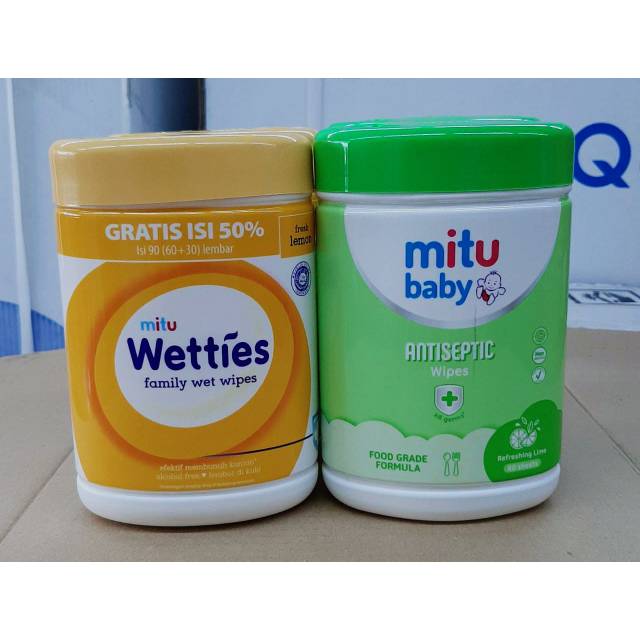 mitu antiseptic wipes 60sheets botol /antiseptic wipes/ my