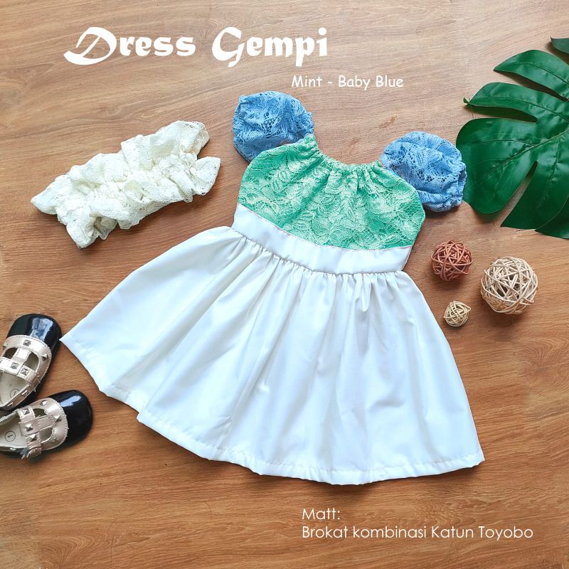 DRESS GEMPI ANAK PEREMPUAN DRESS COUPLE IBU ANAK DRESS PESTA ANAK DRESS BRUKAT ANAK DRESS BAYI