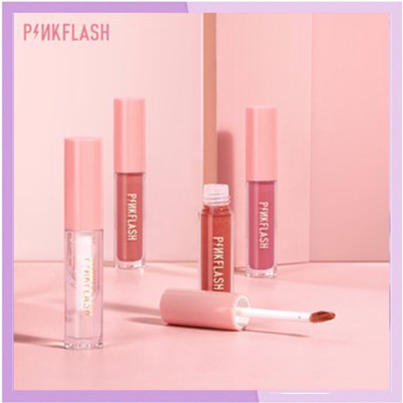 PINKFLASH Lip Gloss Pelembab Berkilau Untuk Perawatan Bibir Montok Lips