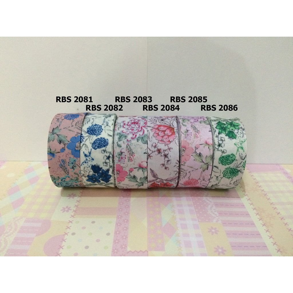 

[10 YARD] PITA GROSGRAIN MOTIF BUNGA SALE RBS 2081,2082,2083,2084,2085,2086