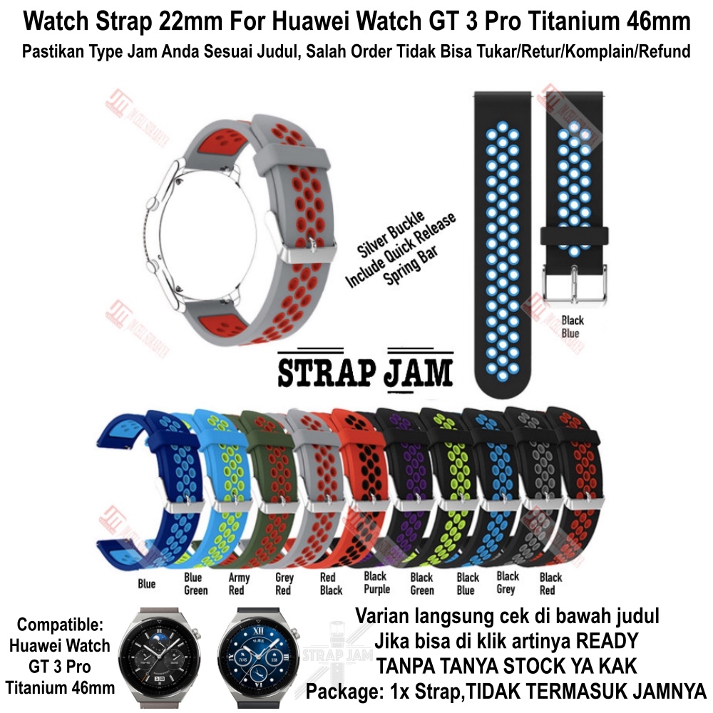 NSB 22mm Strap Huawei Watch GT3 GT 3 Pro 46mm - Tali Jam Tangan Silikon Breathable