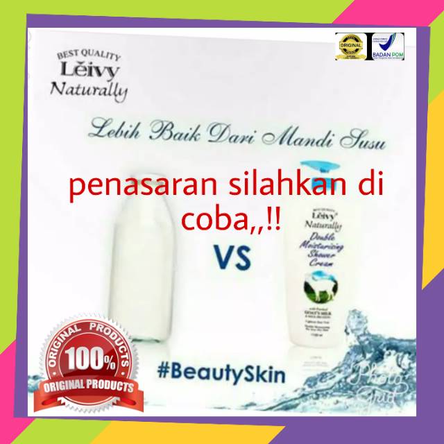 sabun susu kambing cair, sabun kambing leivy,sabun mandi, leivy naturally moisturising  botol 500 ml