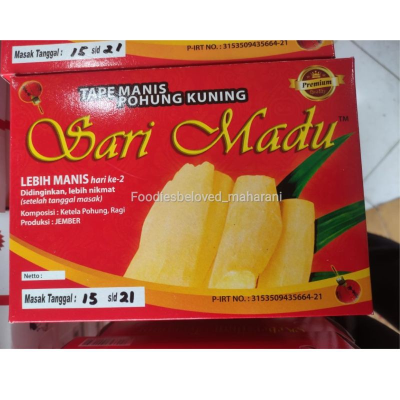 Tape Singkong Kuning Sari Madu 600gr Termurah Terlaris