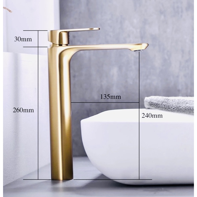 5066 GOLD Kran Wastafel Panas Dingin Mixer - Keran Air Hot Cold Faucet