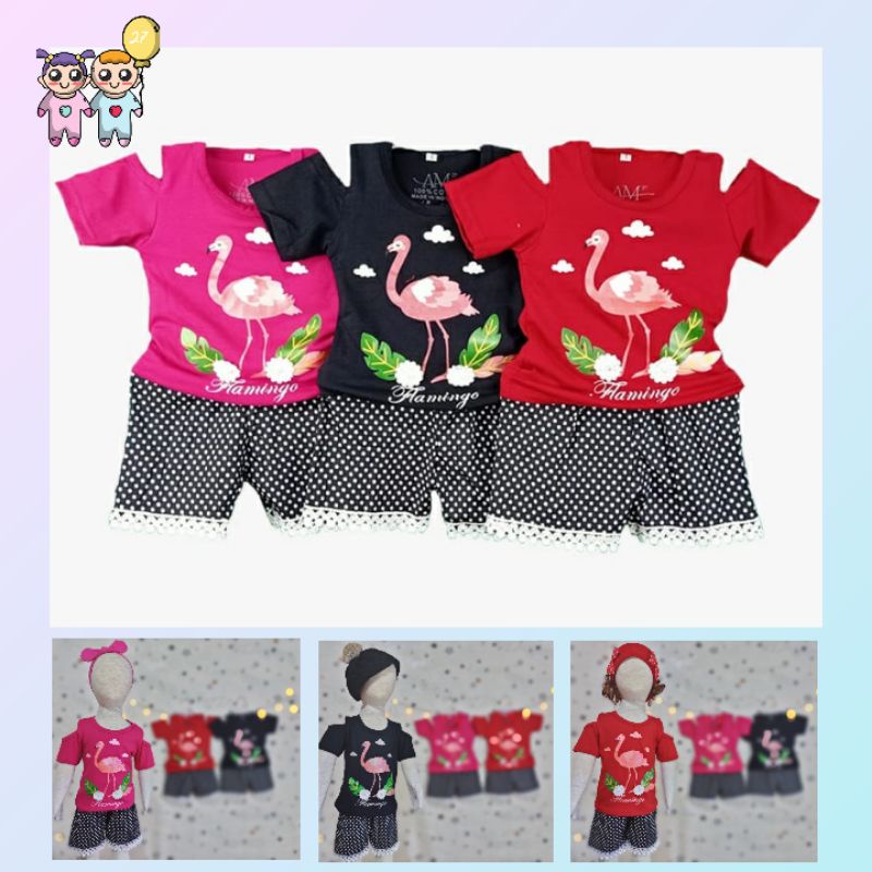 Random Motif! Setelan Anak Perempuan Usia 1-5 tahun Bahan ducati Premium by. am27tanahabang