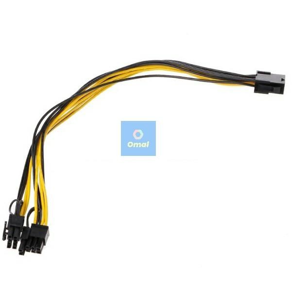 ✮ Kabel ATX 8pin Female to Dual 8pin 6+2 Female VGA PSU Power PCIE ➧