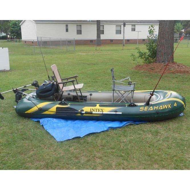 Perahu Karet 4 Orang Perahu Bs Pakai Mesin Tempel Untuk Dilaut