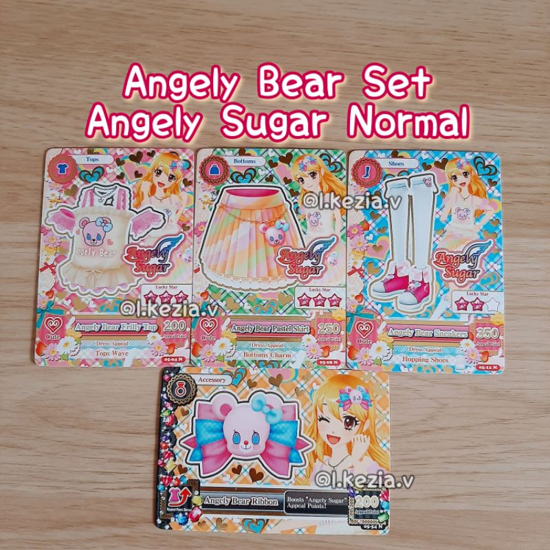 Kartu Aikatsu Angely Bear Set Angely Sugar Brand Ichigo