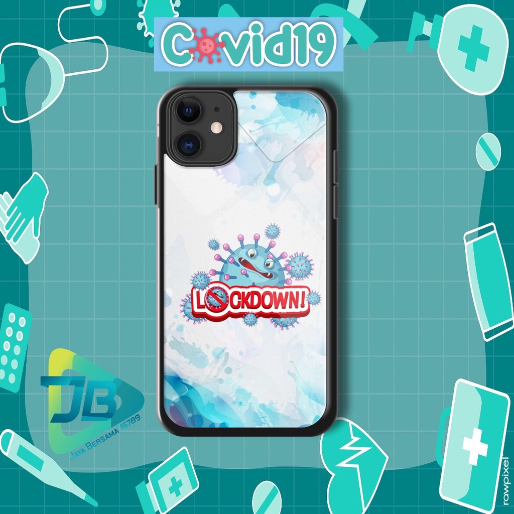 HARDCASE 2D GLOSSY COVID 19 OPPO VIVO XIAOMI SAMSUNG REALME IPHONE ALL TYPE JB4842