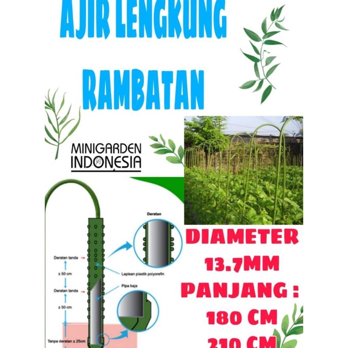 langsung order saja] AJIR LENGKUNG 180 CM 210 CM KUALITAS JEPANG turus modern tanaman