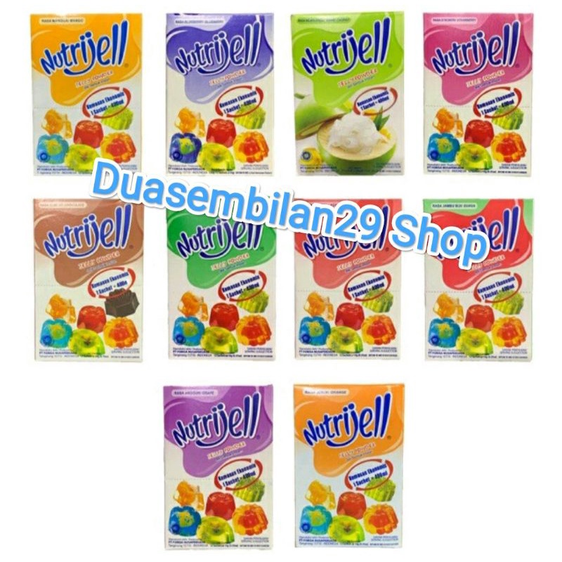 Nutrijell Jelly Nutrijel Bubuk 10 gr Agar-Agar Varian Rasa Buah