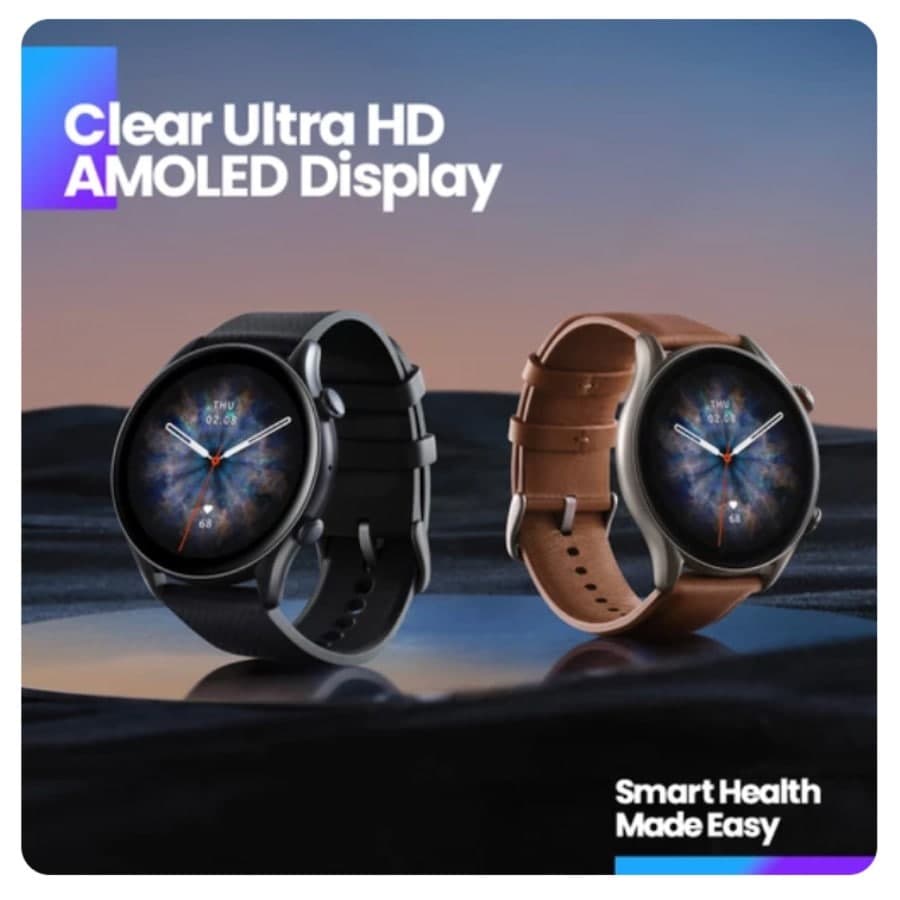 Amazfit GTR 3 Pro Smartwatch Ultra HD AMOLED Display - Garansi Resmi