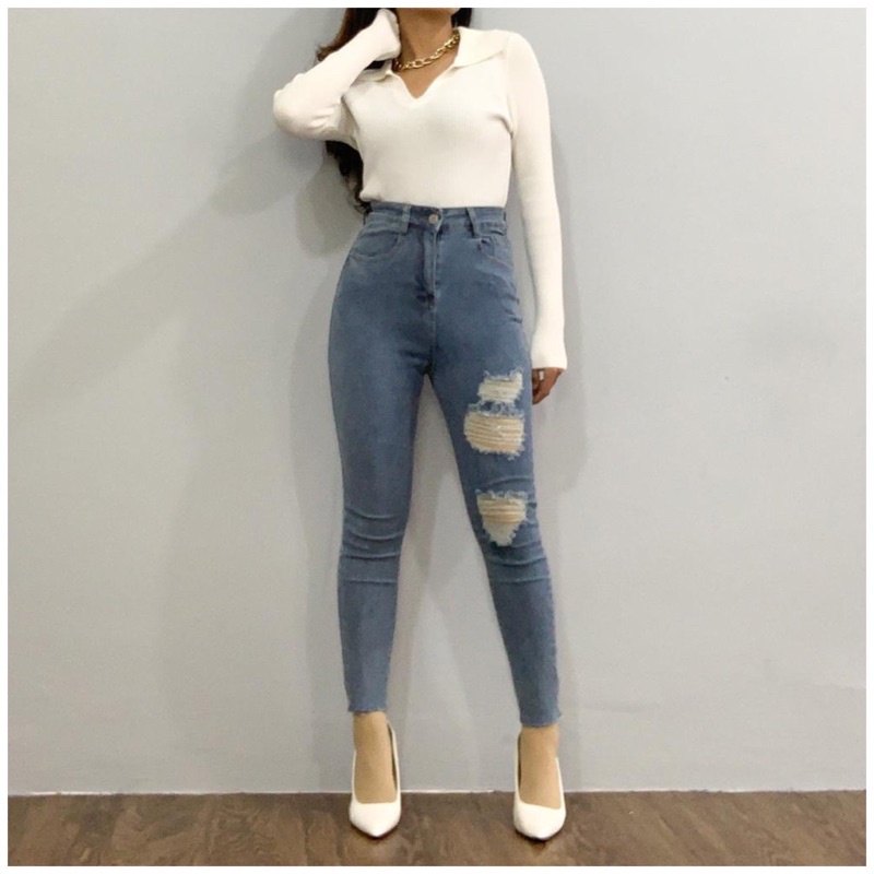 [LUXE.DLABEL] - E14 Jeans | Celana panjang Highwaist wanita Jeans import premium Jeans wanita polos ripped jeans High waist jeans wanita bkk Skinny Jeans High waist Baggy jeans Wideleg Jeans Kulot jeans Boyfriend jeans Wanita Kargo Jeans