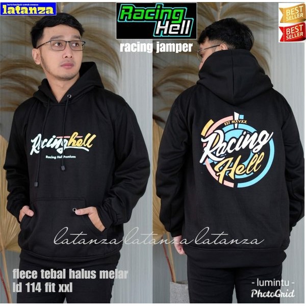 Jaket Hoodie Racing Hell Baru- Sweater Racing Hell Keren-Hoodie Salur Racing Hell BISA COD