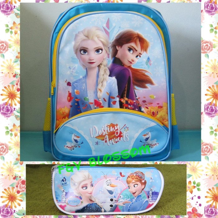 

[GRATIS ONGKIR] F&V Tas Ransel + Tempat Pensil Anak Sekolah Backpack SD FROZEN 2 TERJAMIN