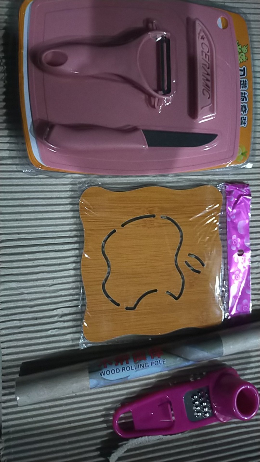 Pisau Set Talenan 3in1 Stainless Pengupas Kulit Buah Sayur Sebaguna Set Knife