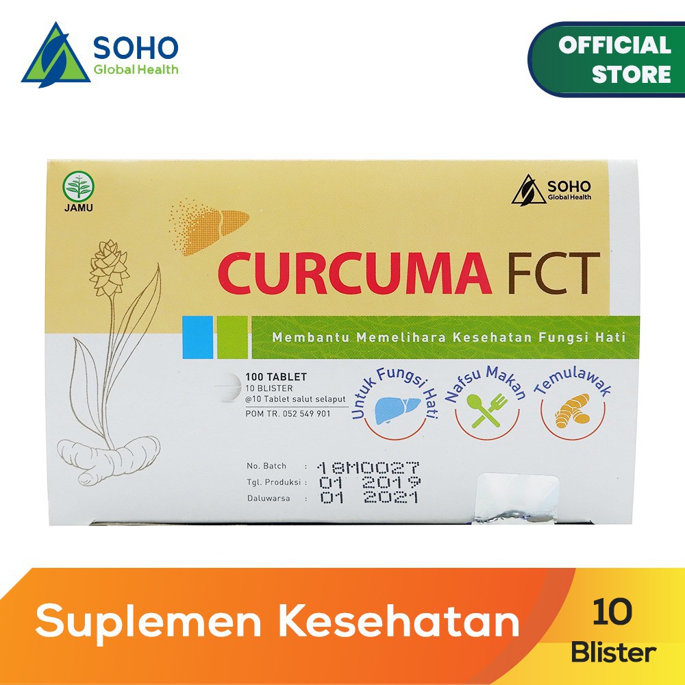 Curcuma FCT - Suplemen Nafsu Makan - Isi 1 Blitster isi 10's