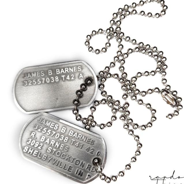 Bucky Barnes Military Dog Tag