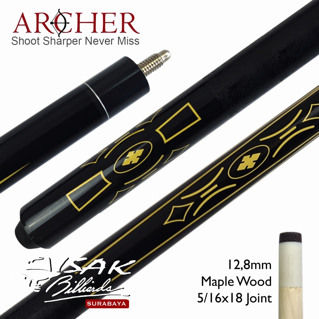 Archer Cue - AR06 - Maple Pool Billiard Cue Stick - Stik Biliar Bilyar