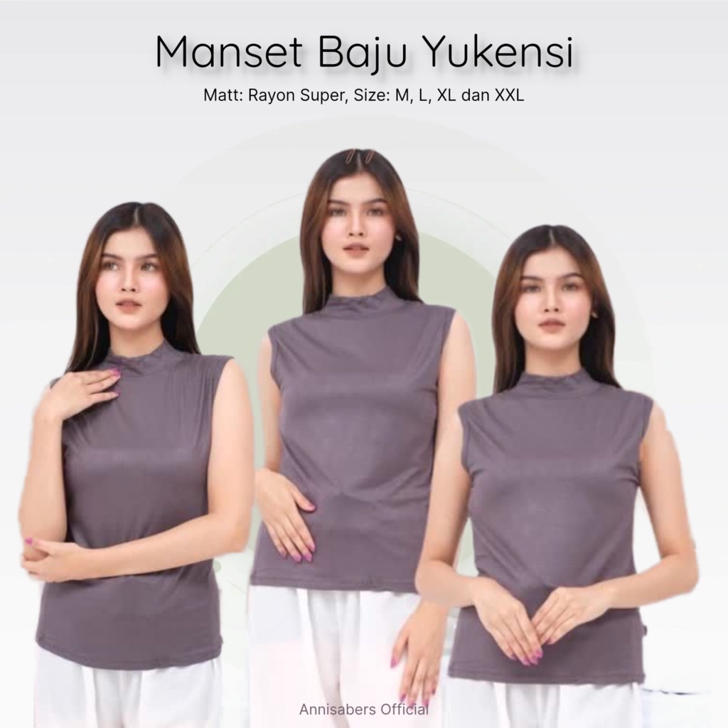 Manset Yukensi / Buntung / Tanpa Lengan / Manset Lekbong Polos Warna Size L, XL dan XXL &quot;READY STOK&quot;