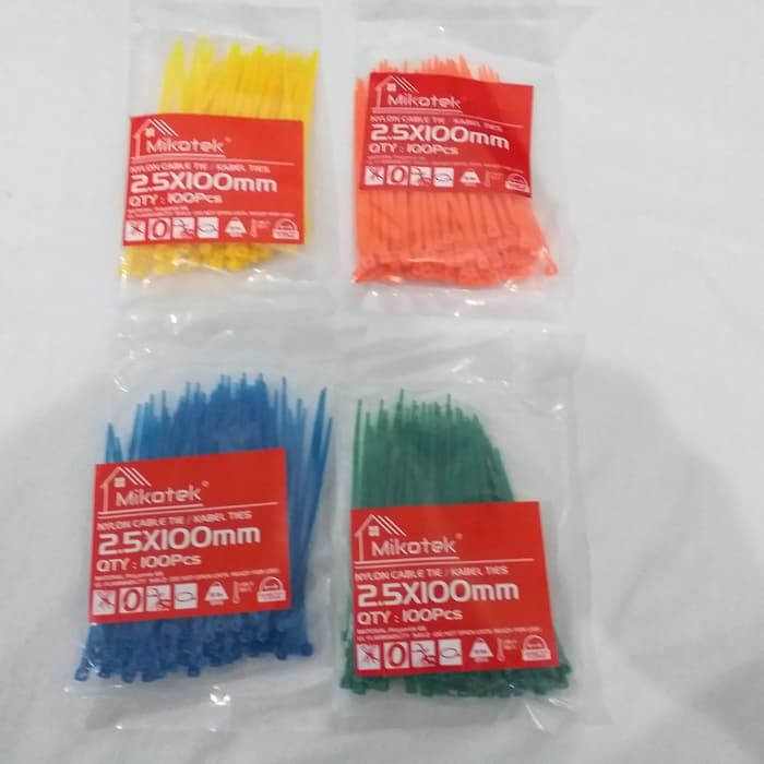 Cable Tie Kabel Ties Nylon Warna 2.5 X 10 cm isi 100 pcs