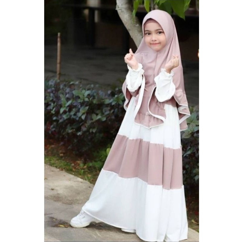 GAMIS ANAK PEREMPUAN SYAKIRA NAYA UMUR 1-6TAHUN GAMIS ANAK