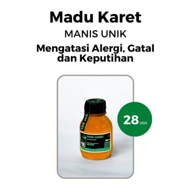 

Madu Murni Asli Nektar Bunga Karet Raw Honey [125ml]
